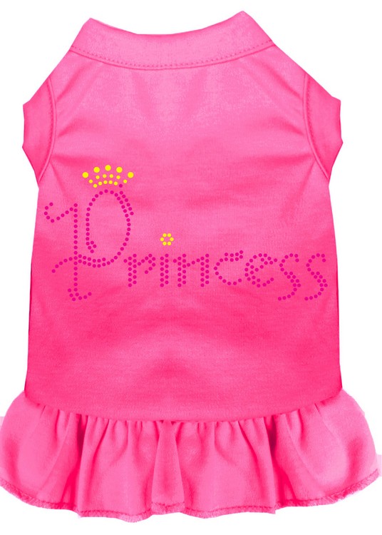 Princess Rhinestone Dress Bright Pink Med